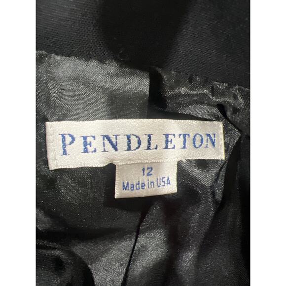 Pendleton Black Wool Blazer Women’s Size 12 Fully Lined Made in USA - Picture 10 of 13